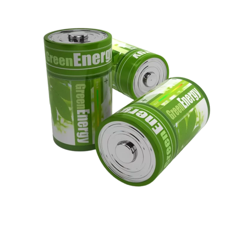 batterie a torcia verdi con scritto green energy